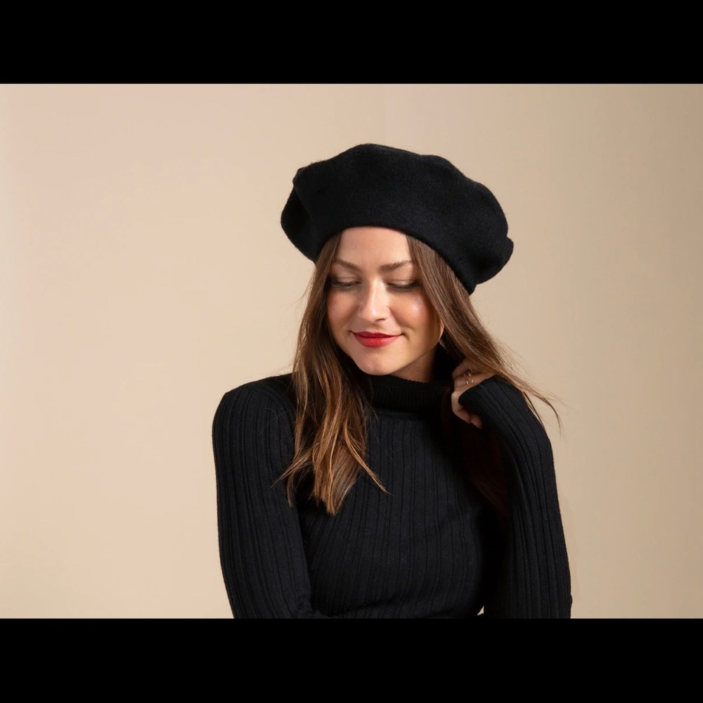 Wool Black Beret